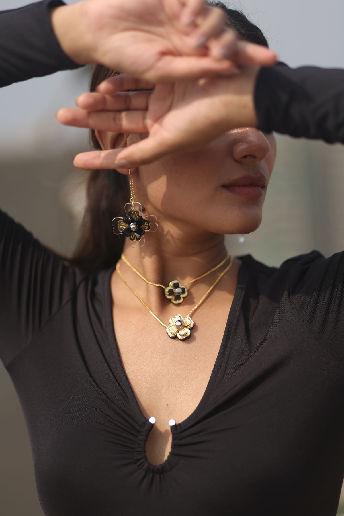 Noir Necklace choker pendants ( set of 2 )